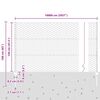 vidaXL Cl&ocirc;ture avec poteau Gris 1,2 x 100 m Acier et PVC