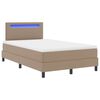 vidaXL Lit &agrave; ressorts avec matelas Cappuccino 120 x 190 cm Simili cuir
