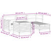 vidaXL Salon de jardin 5 pcs bois de pin impr&eacute;gn&eacute;
