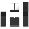 vidaXL Ensemble de meubles salle de bain 4 pcs noir bois d'ing&eacute;nierie
