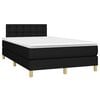 vidaXL Sommier &agrave; lattes de lit avec matelas LED Noir 120x200 cm Tissu