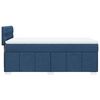 vidaXL Sommier &agrave; lattes de lit avec matelas Bleu 90x200 cm Tissu