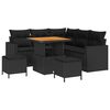 vidaXL Ensemble de canap&eacute; de jardin 8 pcs Noir polyrotin