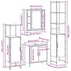 vidaXL Ensemble de mobilier de salle de bain avec &eacute;tag&egrave;re 4 pcs Noir