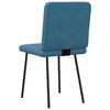 vidaXL Chaises &agrave; manger lot de 4 Bleu Velours