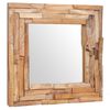 vidaXL Miroir d&eacute;coratif Teck 60x60 cm Carr&eacute;