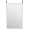 vidaXL Miroir de porte Dor&eacute; 50x80 cm Verre et aluminium