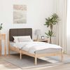 vidaXL Cadre de lit avec t&ecirc;te de lit rembourr&eacute;e Taupe 100 x 200 cm