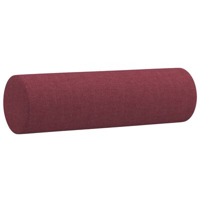 vidaXL Canapé 2 places avec oreillers bordeaux 140 cm tissu