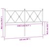 vidaXL T&ecirc;te de lit m&eacute;tal blanc 137 cm