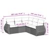 vidaXL Salon de jardin avec coussins 5 pcs marron r&eacute;sine tress&eacute;e