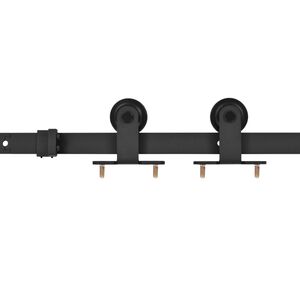 vidaXL Kit de quincaillerie de porte coulissante SKIEN 183 cm noir