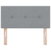 vidaXL T&ecirc;te de lit LED avec t&ecirc;te de lit Gris clair 100 cm Polyester