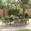 vidaXL Ensemble de salle &agrave; manger pour jardin 7 pcs Gris polyrotin