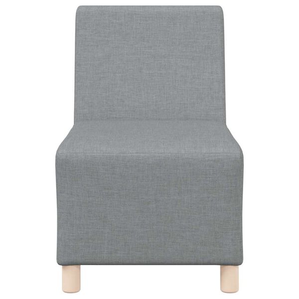 vidaXL Canapé modulaire sans accoudoirs Gris clair 55 cm Tissu