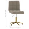 vidaXL Chaises pivotantes &agrave; manger lot de 4 gris clair velours