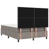 vidaXL Lit &agrave; ressorts avec matelas avec LED Taupe 140 x 200 cm tissu