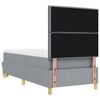 vidaXL Lit &agrave; ressorts avec matelas Gris clair 90 x 200 cm tissu