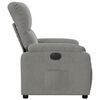 vidaXL Fauteuil inclinable &eacute;lectrique gris clair tissu microfibre