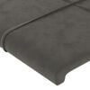 vidaXL T&ecirc;te de lit avec oreilles Gris fonc&eacute; 93x23x118/128 cm Velours