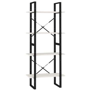vidaXL Biblioth&egrave;que &agrave; 4 niveaux Blanc 60x30x140 cm Bois de pin massif