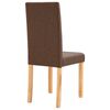 vidaXL Chaises &agrave; manger lot de 2 marron tissu
