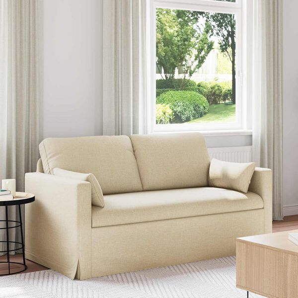 vidaXL Canap&eacute; Cr&egrave;me Dimensions globales: 158 x 78 x 80 cm (l x P x H)