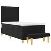 vidaXL Lit &agrave; ressorts avec matelas Noir 90 x 190 cm tissu