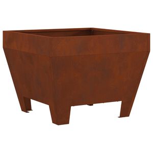 vidaXL Braise Marron 50 x 50 x 38 cm Acier patin&eacute;