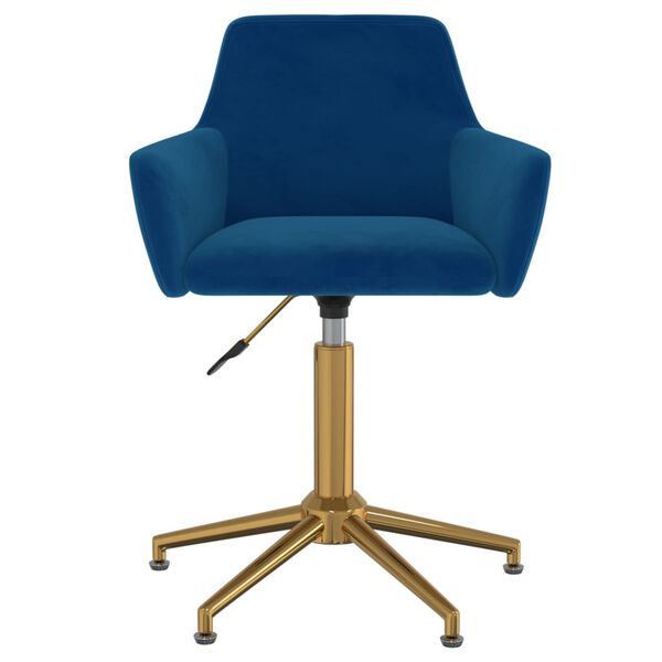 vidaXL Chaises pivotantes &agrave; manger lot de 2 Bleu Velours