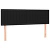 vidaXL Sommier &agrave; lattes de lit avec matelas Noir 140x190 cm Tissu