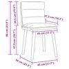vidaXL Chaises &agrave; manger lot de 4 noir tissu