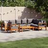 vidaXL Salon de jardin avec coussins 6 pcs bois d'acacia solide