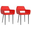 vidaXL Chaises &agrave; manger lot de 2 rouge similicuir