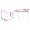 vidaXL Ensemble de salle &agrave; manger pour jardin 3 pcs Marron