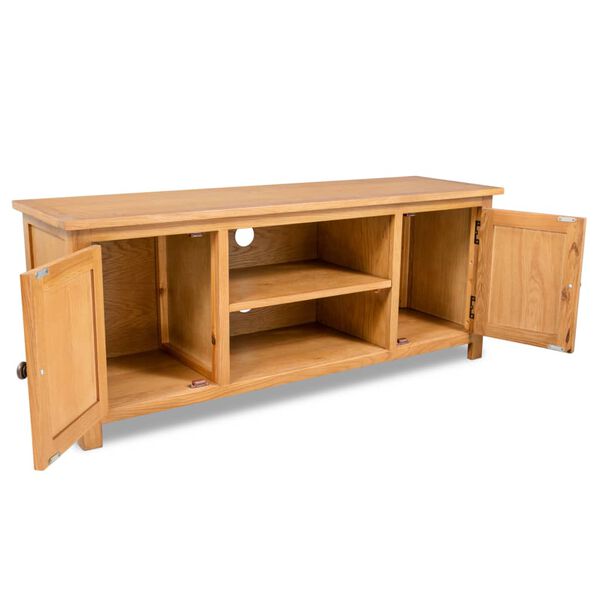 vidaXL Meuble TV 120x35x48 cm Bois de ch&ecirc;ne massif