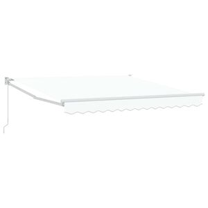 vidaXL Auvent r&eacute;tractable Blanc 350 x 250 cm