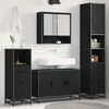 vidaXL Ensemble de mobilier de salle de bain 3 pcs Ch&ecirc;ne noir