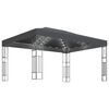 vidaXL Tonnelle avec guirlande lumineuse &agrave; LED 3x4 m Anthracite Tissu