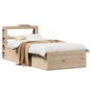 vidaXL Cadre de lit avec t&ecirc;te de lit 75x190 cm bois de pin massif