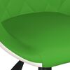 vidaXL Chaise pivotante de salle &agrave; manger Vert et blanc Similicuir