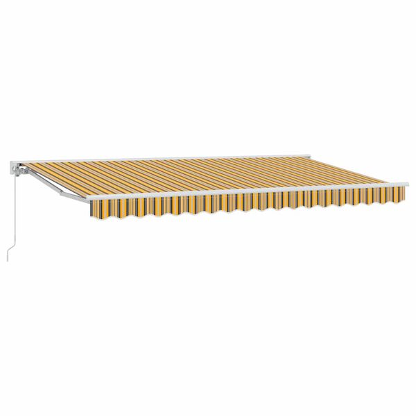 vidaXL Auvent R&eacute;tractable Jaune et Gris 400 x 200 cm