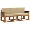 vidaXL Ensemble de canap&eacute;s d'ext&eacute;rieur avec coussin 3 pcs Naturel