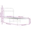 vidaXL T&ecirc;te de lit de remplacement ch&ecirc;ne sonoma 75 cm acier et bois d'ing&eacute;nierie