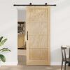vidaXL Porte coulissante ORKDAL Marron 86 x 211 cm Pin massif