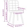 vidaXL Chaises &agrave; manger lot de 2 bleu jean tissu