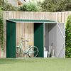 vidaXL Abri &agrave; bois de jardin Vert 245x98x159 cm Acier galvanis&eacute;