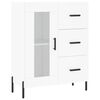 vidaXL Buffet haut Blanc 69,5x34x180 cm Bois d'ing&eacute;nierie