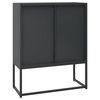 vidaXL Buffet haut Noir 80x35x100 cm Acier