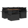 vidaXL Ensemble de canap&eacute; de jardin 5 pc Noir Poly rotin